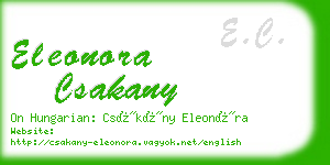 eleonora csakany business card